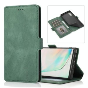 For Samsung Galaxy Note 10 Retro Magnetic Closing Clasp Horizontal Flip Leather Case with Holder & Card Slots & Photo Frame & Wallet(Green) (OEM)