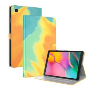 For Samsung Galaxy Tab A 10.1 2019 T515 / T510 Voltage Watercolor Pattern Skin Feel Magnetic Horizontal Flip PU Leather Case with Holder & Card Slots & Photo Frame(Autumn Leaves) (OEM)