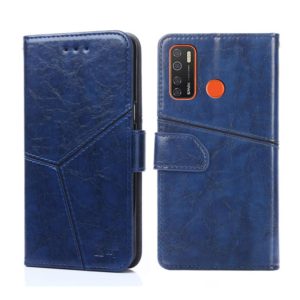 For Tecno Camon 15 CD7/ Camon 15 Air Geometric Stitching Horizontal Flip Leather Phone Case(Blue) (OEM)