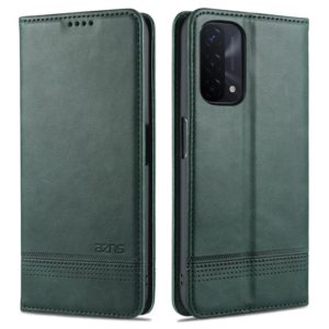 For OPPO A93 (5G) AZNS Magnetic Calf Texture Horizontal Flip Leather Case with Card Slots & Holder & Wallet(Dark Green) (AZNS) (OEM)