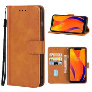 Leather Phone Case For BQ Vsmart Joy 1 Plus(Brown) (OEM)