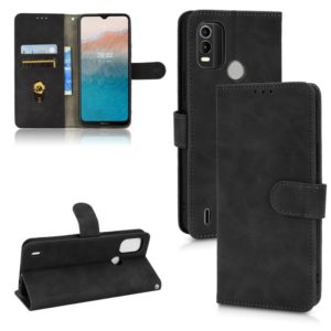 For Nokia C21 Plus Skin Feel Magnetic Flip Leather Phone Case(Black) (OEM)