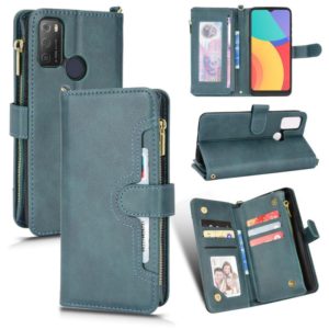 For Alcatel 1S 2021 / 3L 2021 Litchi Texture Zipper Leather Phone Case(Green) (OEM)