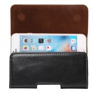 5.7 inch Litchi Texture Vertical Flip Thwartwise Genuine Leather Case / Waist Bag with Rotatable Back Splint for iPhone 7 & 6s Plus & 6 Plus, Galaxy Note 8 & Galaxy S6 Edge+ & A9 & A8, Huawei Mate 8 & Mate7, etc (OEM)