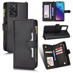 For ZTE Blade V30 Vita / V2022 Litchi Texture Zipper Leather Phone Case(Black) (OEM)