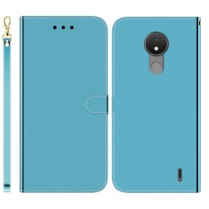 For Nokia C21 Imitated Mirror Surface Horizontal Flip Leather Phone Case(Blue) (OEM)