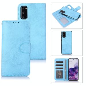 For Samsung Galaxy S20 Retro 2 in 1 Detachable Magnetic Horizontal Flip TPU + PU Leather Case with Holder & Card Slots & Photo Frame & Wallet(Sky Blue) (OEM)