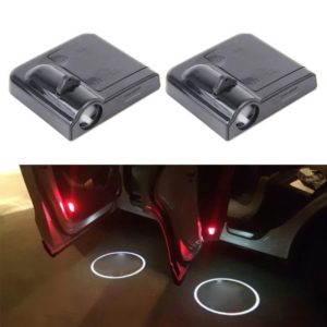 2 PCS LED Ghost Shadow Light, Car Door LED Laser Welcome Decorative Light, Display Logo for Benz Car Brand(Black) (OEM)