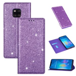 For Huawei Mate 20 Pro Ultrathin Glitter Magnetic Horizontal Flip Leather Case with Holder & Card Slots(Purple) (OEM)