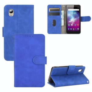 For ZTE Blade A3 Lite Solid Color Skin Feel Magnetic Buckle Horizontal Flip Calf Texture PU Leather Case with Holder & Card Slots & Wallet(Blue) (OEM)