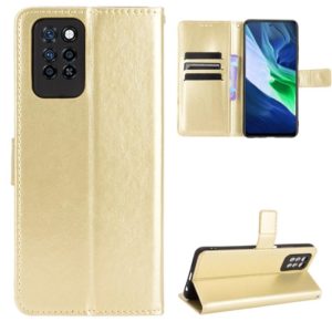 For Infinix Note 10 Pro Crazy Horse Texture Horizontal Flip Leather Case with Holder & Card Slots & Lanyard(Gold) (OEM)