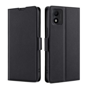 For TCL 303 Ultra-thin Voltage Side Buckle Horizontal Flip Leather Phone Case(Black) (OEM)