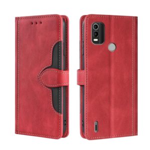 For Nokia C21 Plus Skin Feel Magnetic Buckle Leather Phone Case(Red) (OEM)
