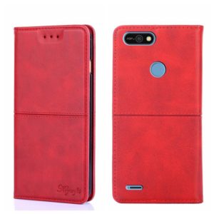 For Tecno Pop 2/Pop 2 F/Pop 2 Pro/Pop 2 Power/Itel P13 Cow Texture Magnetic Horizontal Flip Leather Phone Case(Red) (OEM)