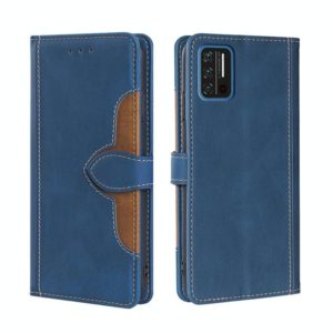 For UMIDIGI A7S Skin Feel Straw Hat Magnetic Buckle Leather Phone Case(Blue) (OEM)