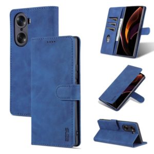 For Honor 60 Pro AZNS Skin Feel Calf Texture Horizontal Flip Leather Phone Case(Blue) (AZNS) (OEM)