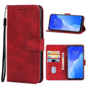 Leather Phone Case For Huawei nova 7 SE 5G Youth(Red) (OEM)