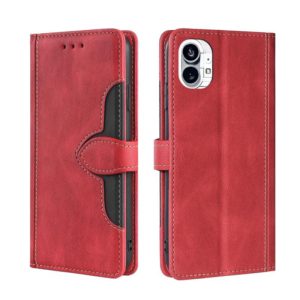 For Nothing Phone 1 Skin Feel Magnetic Buckle Leather Phone Case(Red) (OEM)