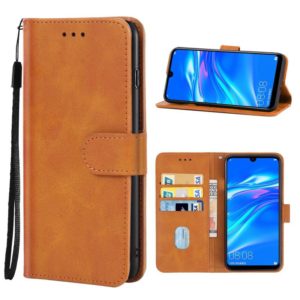 For Huawei Enjoy 9 Leather Phone Case(Brown) (OEM)