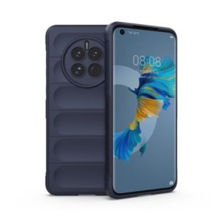 For Huawei Mate 50 Magic Shield TPU + Flannel Phone Case(Dark Blue) (OEM)