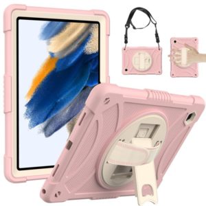 For Samsung Galaxy Tab A8 10.5 2021 Rotary Grab Silicone + PC Tablet Case(Rose Gold) (OEM)