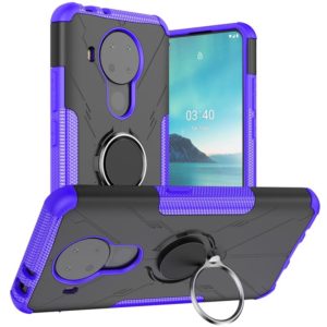 For Nokia 3.4 / 5.4 Machine Armor Bear Shockproof PC + TPU Protective Case with Ring Holder(Purple) (OEM)
