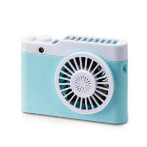 Portable Mini Usb Charging Camera Fan Hanging Neck Small Fan(Blue) (OEM)