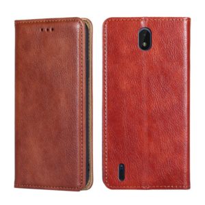 For Nokia C01 Plus / C1 2nd Edition Gloss Oil Solid Color Magnetic Leather Phone Case(Brown) (OEM)
