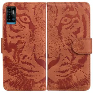 For ZTE Blade A72 / V40 Vita Tiger Embossing Pattern Horizontal Flip Leather Phone Case(Brown) (OEM)
