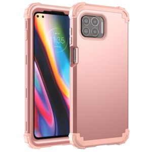 For Motorola Moto G 5G Plus 3 in 1 Shockproof PC + Silicone Protective Case(Rose Gold) (OEM)