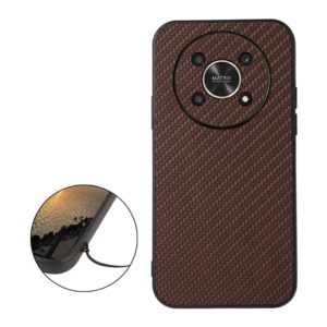 For Honor X30 / X40 GT Accurate Hole Carbon Fiber Texture Shockproof Phone Case(Brown) (OEM)