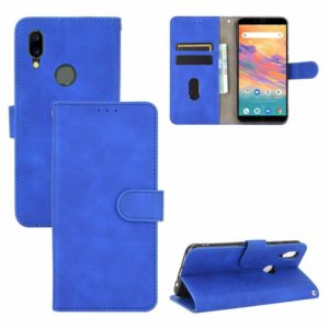 For UMIDIGI A3S Solid Color Skin Feel Magnetic Buckle Horizontal Flip Calf Texture PU Leather Case with Holder & Card Slots & Wallet(Blue) (OEM)