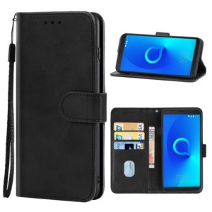 Leather Phone Case For Alcatel 3C(Black) (OEM)