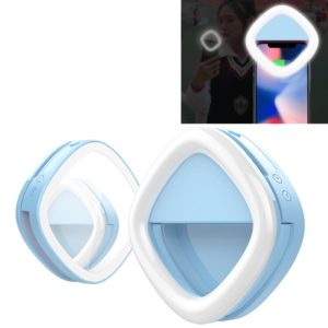 RK20 Mini and Portable Selfie Artifact 3 Levels of Brightness Cold and Warm Light Fill Light, For iPhone, Galaxy, Huawei, Xiaomi, LG, HTC and Other Smart Phones(Blue) (OEM)