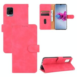 For ZTE Axon 11 5G Solid Color Skin Feel Magnetic Buckle Horizontal Flip Calf Texture PU Leather Case with Holder & Card Slots & Wallet(Rose Red) (OEM)