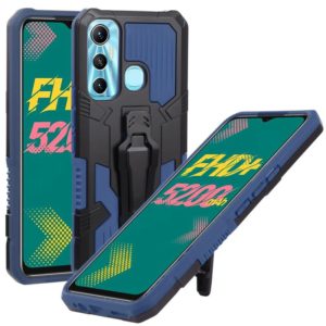 For Infinix Hot 11 Armor Warrior Shockproof PC + TPU Phone Case(Blue) (OEM)