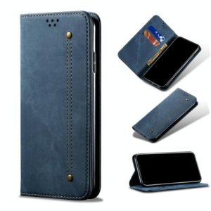 For Google Pixel 6a Denim Texture Flip Leather Phone Case(Blue) (OEM)