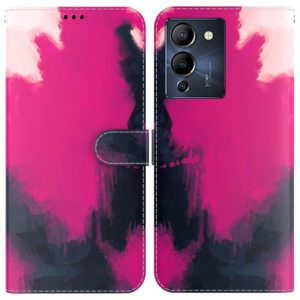 For Infinix Note 12 G96/X670 Watercolor Pattern Horizontal Flip Leather Phone Case(Berry Color) (OEM)