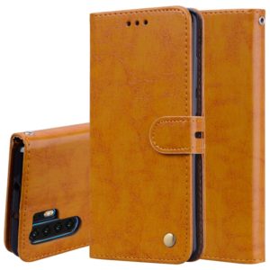 Business Style Oil Wax Texture Horizontal Flip Leather Case for Huawei P30 Pro, with Holder & Card Slots & Wallet (Brown) (OEM)