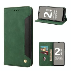 For Nokia G21 Skin Feel Splicing Leather Phone Case(Green) (OEM)