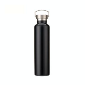 304 Vacuum Stainless Steel Vacuum Flask Double-Layer Large-Capacity Outdoor Water Bottle Mountaineering Sports Bottle, Capacity: 500ml(Black) (OEM)