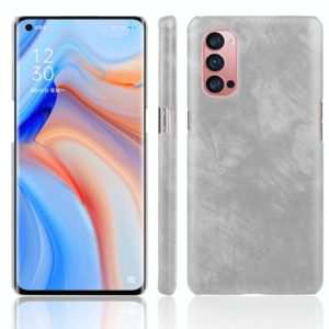 For OPPO Reno4 Pro Shockproof Litchi Texture PC + PU Case(Gray) (OEM)