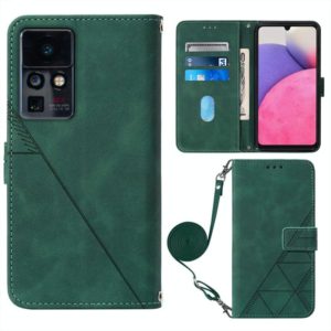 For Infinix Zero X / Zero X Pro Crossbody 3D Embossed Flip Leather Phone Case(Dark Green) (OEM)
