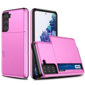 For Samsung Galaxy S21+ 5G Shockproof Armor Protective Case with Card Slot(Pink) (OEM)