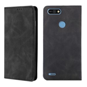 For Tecno Pop 2 / Pop 2 F / Pop 2 Pro / Pop 2 Power / Itel P13 B1F Skin Feel Magnetic Horizontal Flip Leather Case with Holder & Card Slots(Black) (OEM)