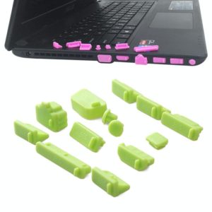 13 in 1 Universal Silicone Anti-Dust Plugs for Laptop(Green) (OEM)