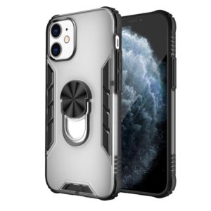 For iPhone 12 mini Magnetic Frosted PC + Matte TPU Shockproof Case with Ring Holder(Milky White) (OEM)
