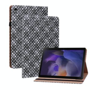 For Samsung Galaxy Tab A8 10.5 2021 Color Weave Leather Tablet Case with Holder(Black) (OEM)