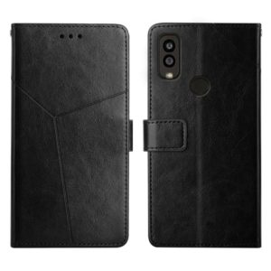 For Kyocera Android One S9 Y Stitching Horizontal Flip Leather Phone Case(Black) (OEM)