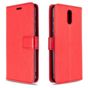 For Nokia 2.3 Crazy Horse Texture Horizontal Flip Leather Case with Holder & Card Slots & Wallet & Photo Frame(Red) (OEM)